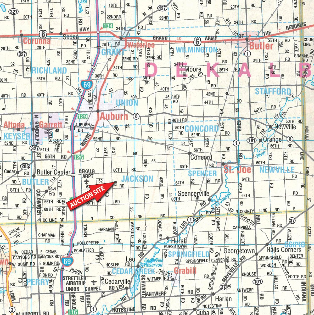 Area map - PERSONAL PROPERTY AUCTION in DeKalb County
